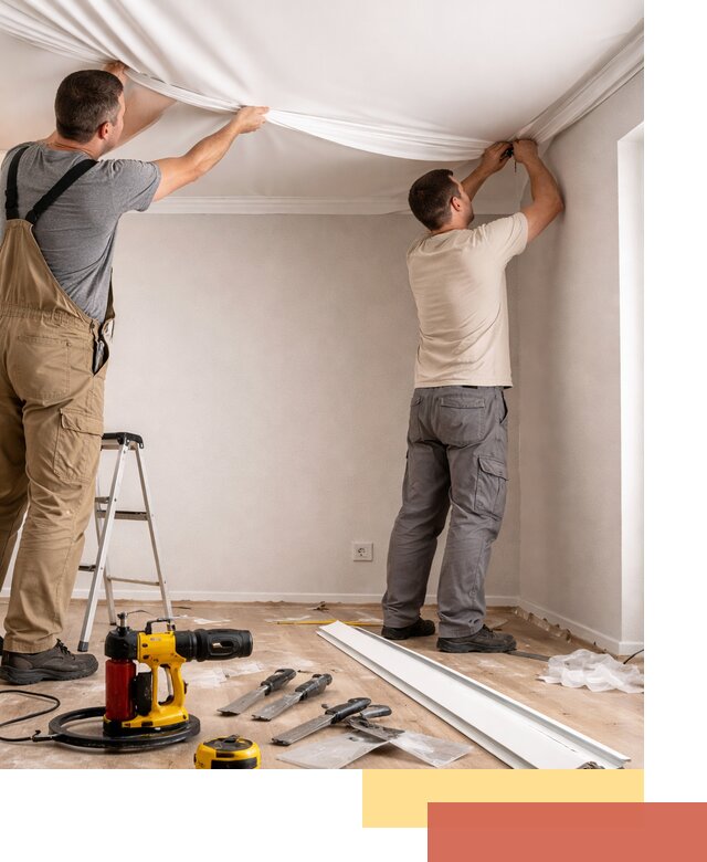 Монтаж ПВХ натяжного потолка в щербинке качественно и быстро