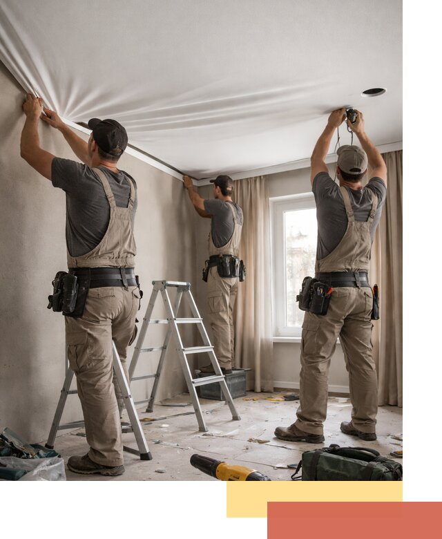 Монтаж матового натяжного потолка в щербинке качественно и быстро