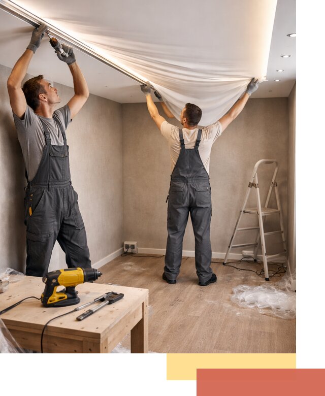 Монтаж натяжного потолка с подсветкой в щербинке цена и сроки