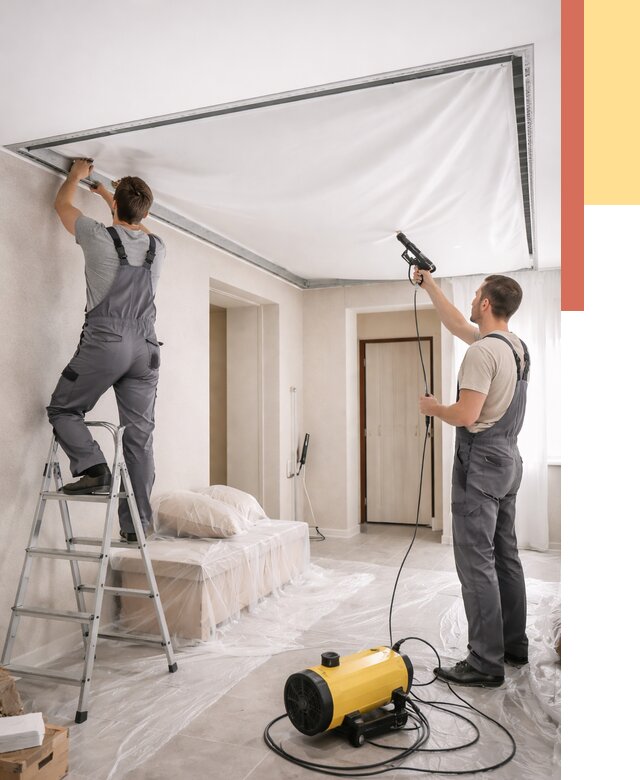 Монтаж натяжного потолка в прихожей в щербинке от 2698 руб. под ключ | ОТДЕЛОЧНИК-Щрб