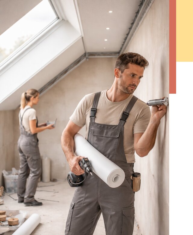 Монтаж натяжного потолка на мансарде в щербинке от 3564 руб. | ОТДЕЛОЧНИК-Щрб