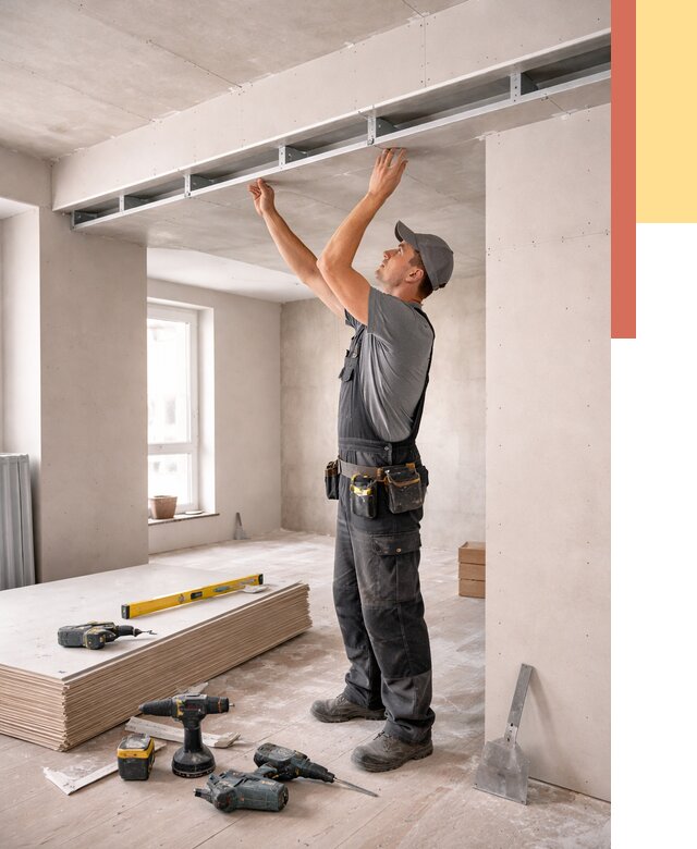 Потолок из гипсокартона с нишей в щербинке от 1273 руб. под ключ | ОТДЕЛОЧНИК-Щрб