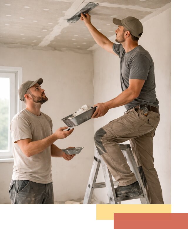 Шпаклевка потолка из гипсокартона в щербинке качественно и быстро