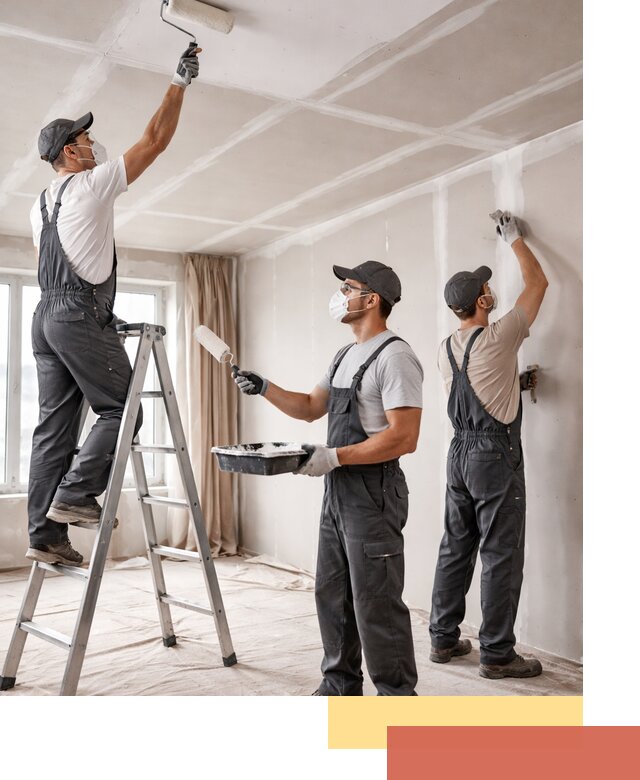 Покраска потолка из гипсокартона в щербинке качественно и недорого