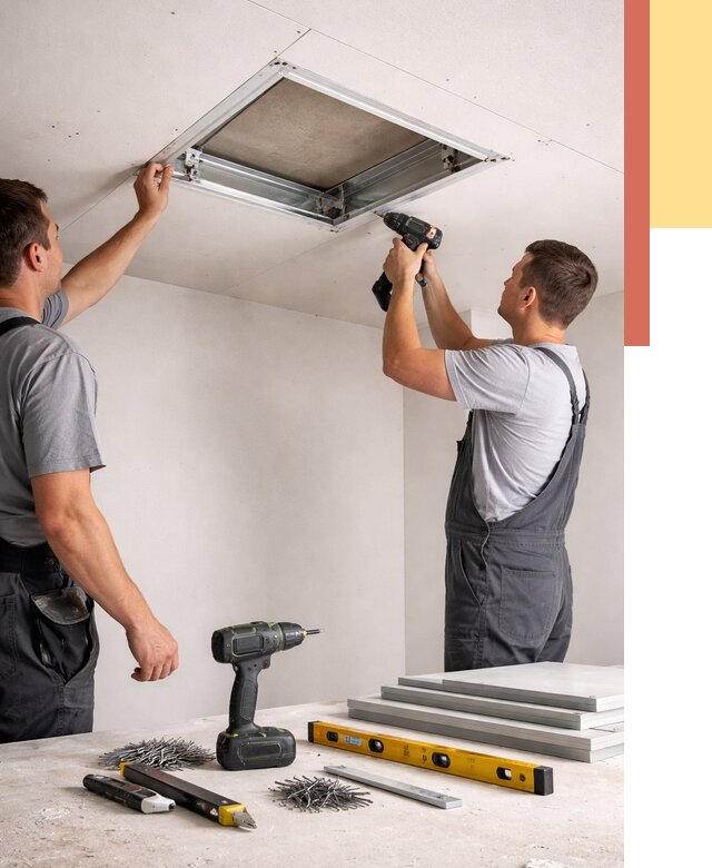 Установка люка в потолок ГКЛ в щербинке от 2546 руб. под ключ | ОТДЕЛОЧНИК-Щрб