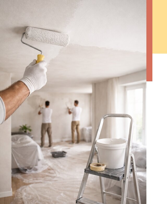 Покраска потолка акриловой краской в щербинке от 2546 руб. | ОТДЕЛОЧНИК-Щрб