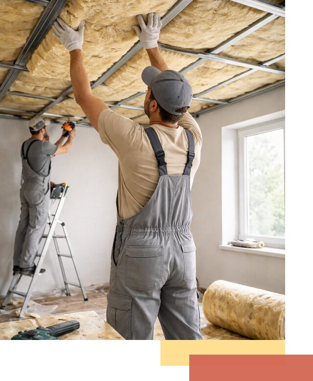 Утепление потолка под ключ в щербинке качественно и быстро