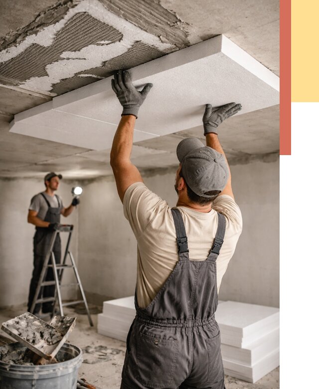 Утепление потолка пенопластом в щербинке от 4582 руб/м2 — недорого и быстро | ОТДЕЛОЧНИК-Щрб