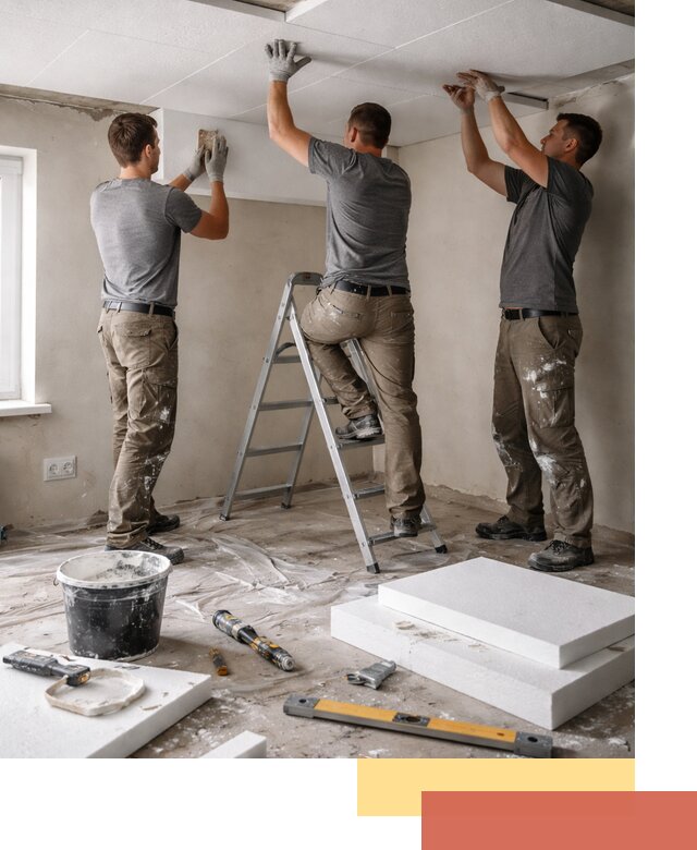 Утепление потолка пенопластом в щербинке быстро и качественно