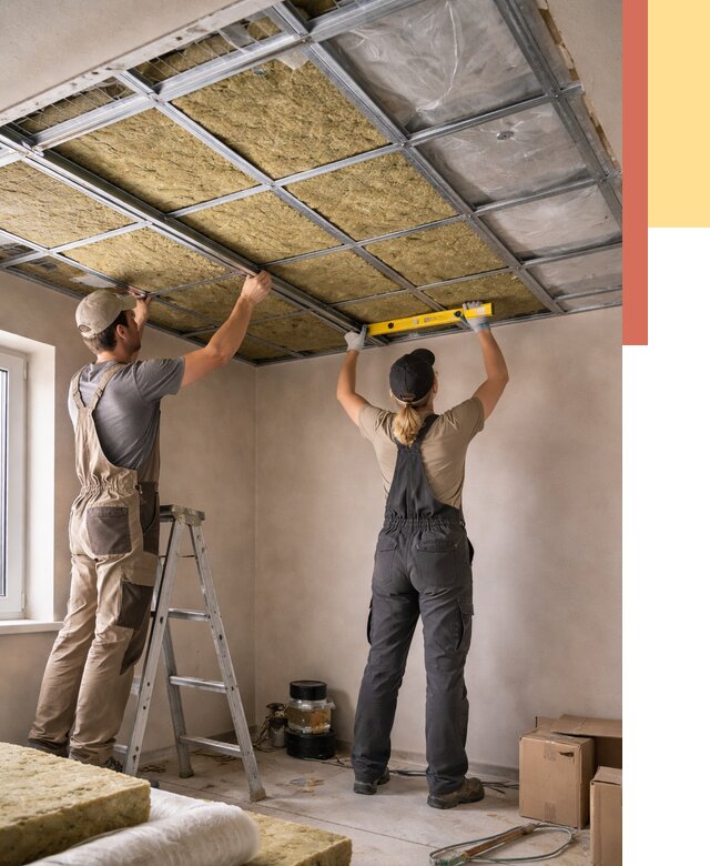 Шумоизоляция потолка в щербинке от 1273 руб. под ключ — услуги ОТДЕЛОЧНИК-Щрб