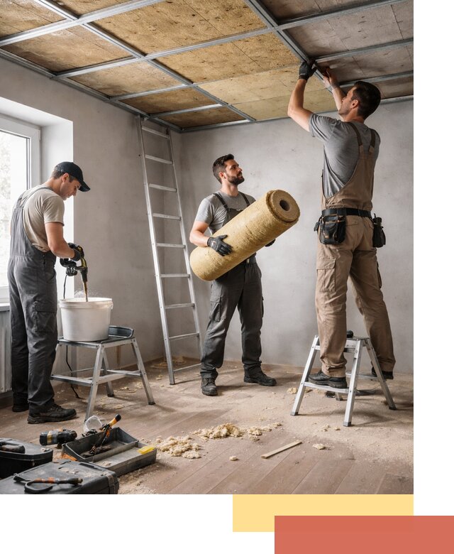 Шумоизоляция потолка в щербинке: профессиональный монтаж и отделка